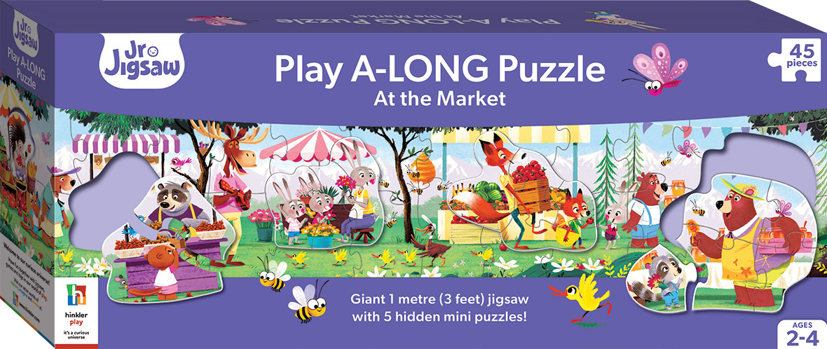 Junior Puzzle: Play A-Long Jigsaw Puzzle: At the Market (Jigsaw, ages 2-4, 45 pieces) Hinkler