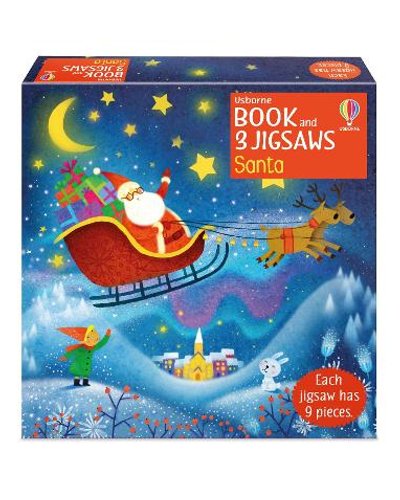 Junior Puzzle: Usborne Book and 3 Jigsaws: Santa (10 page board book, up to 6 years)