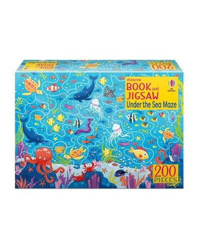 Junior Puzzle: Usborne Book and Jigsaw Under the Sea Maze (200 pieces, 32 pg book, ages 6+)